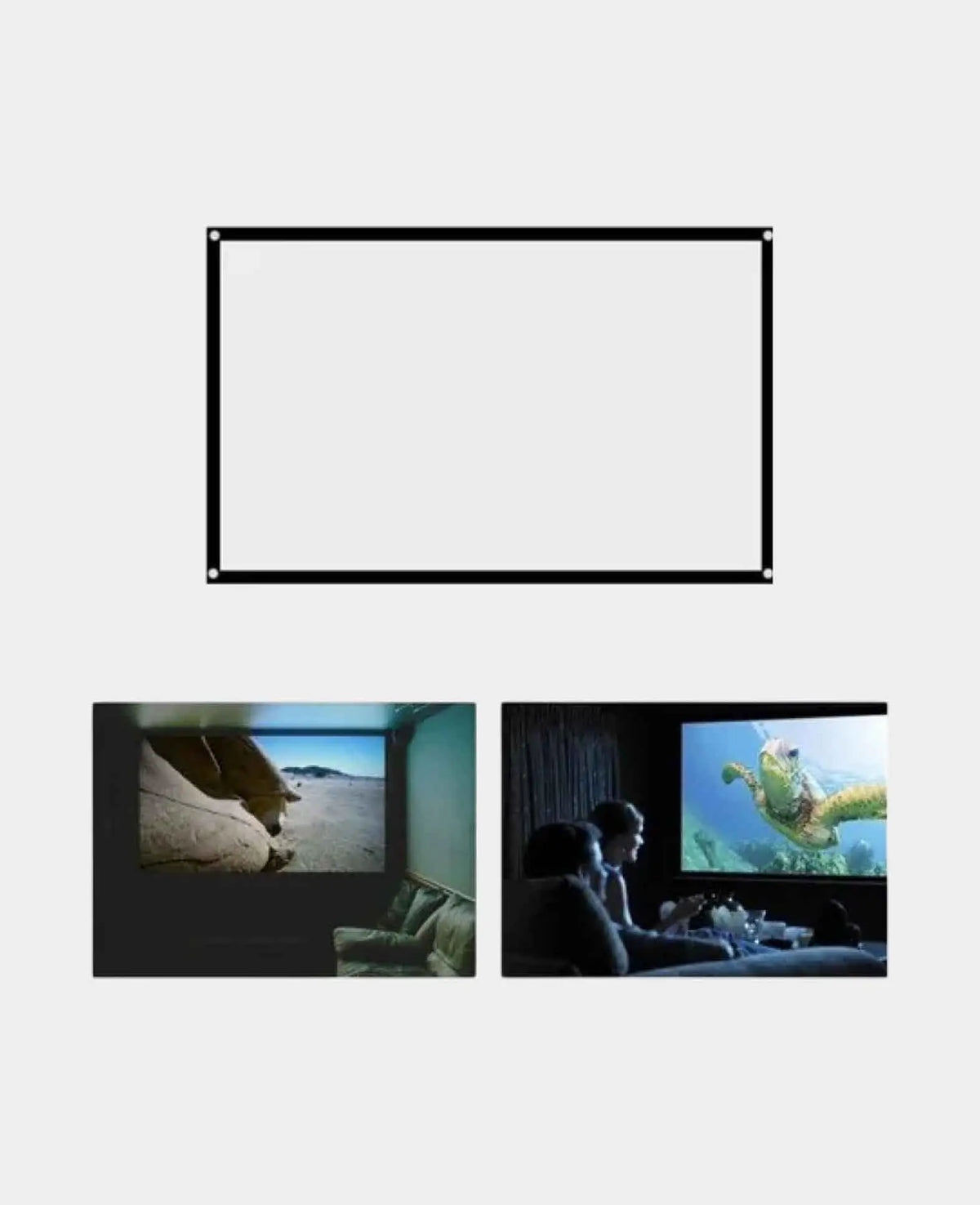 92 Faltbare Beamer Stoff Leinwand 16:9 Heimkino Projektionsfläche + B