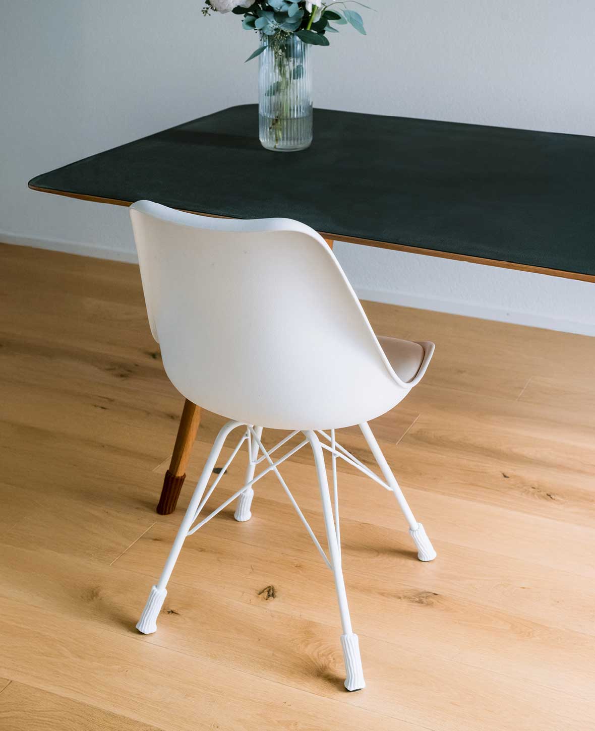 (4er) Stoff Stuhlbein Stulpen Schutz – Weiss