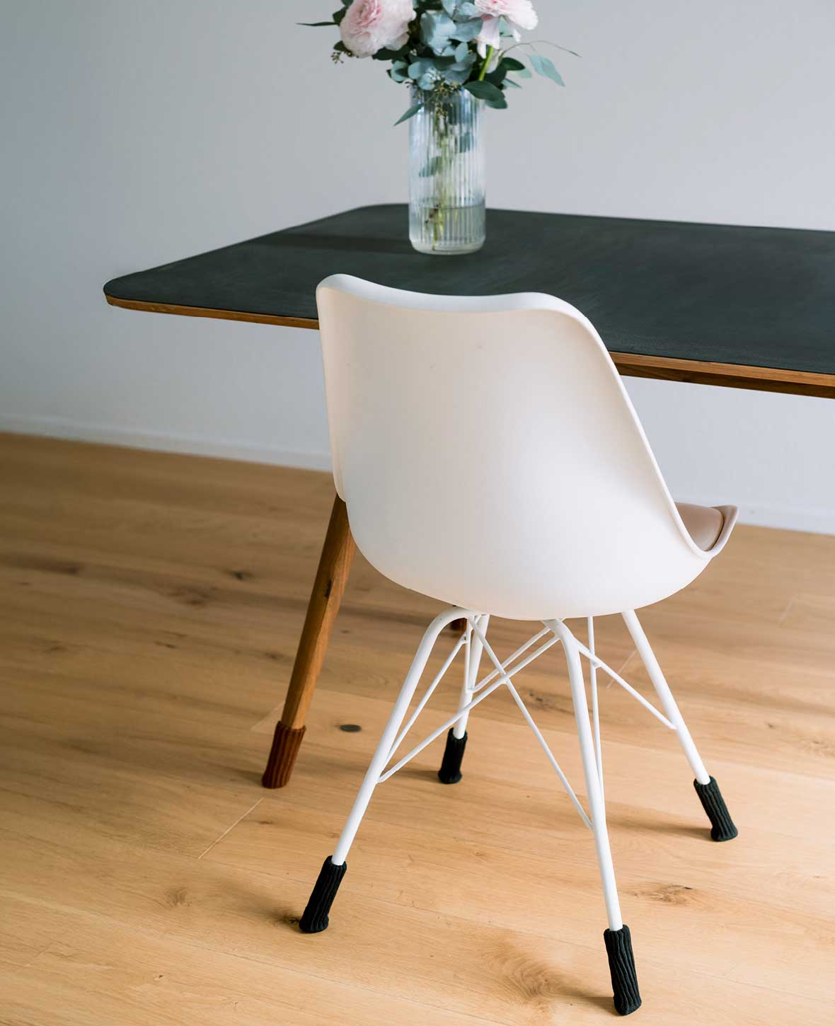 (Lot de 4) Protège-pieds de chaise en tissu, protection pour table/chaise/sol
