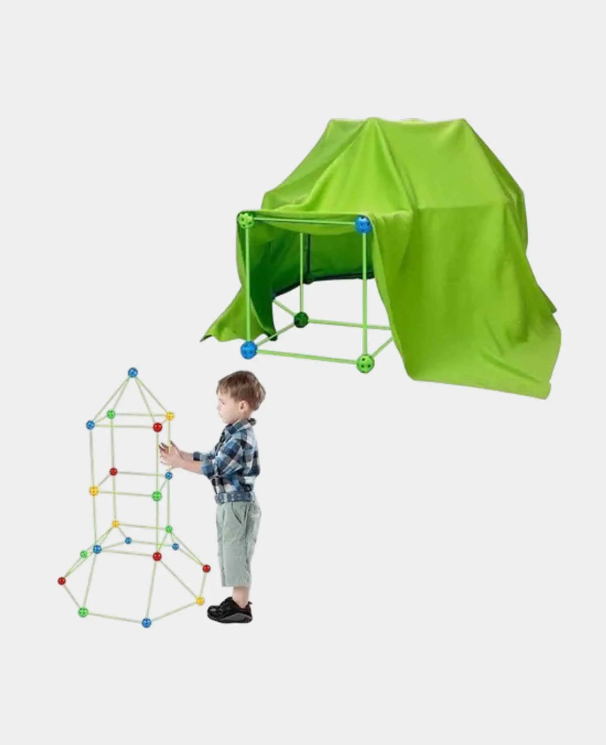 Kinder Festung DIY Forts Steck Baukasten Zelt Konstruktions, 88-tlg.