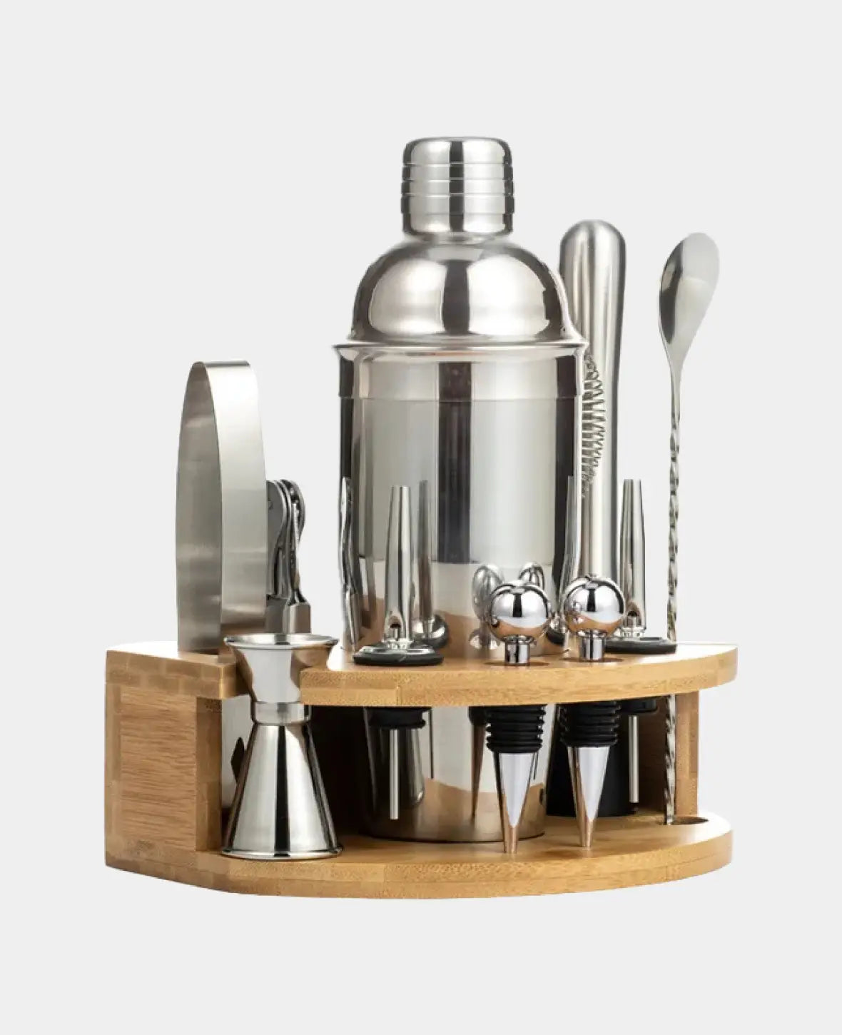 (12-piece set) 350ml Stainless Steel Cocktail Mixer Bar Shaker Kit incl. Bamb