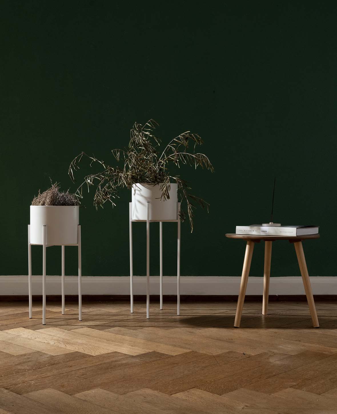 Runder Beistelltisch / Sofatisch / Holztisch aus hellem Holz, Ø 40 cm