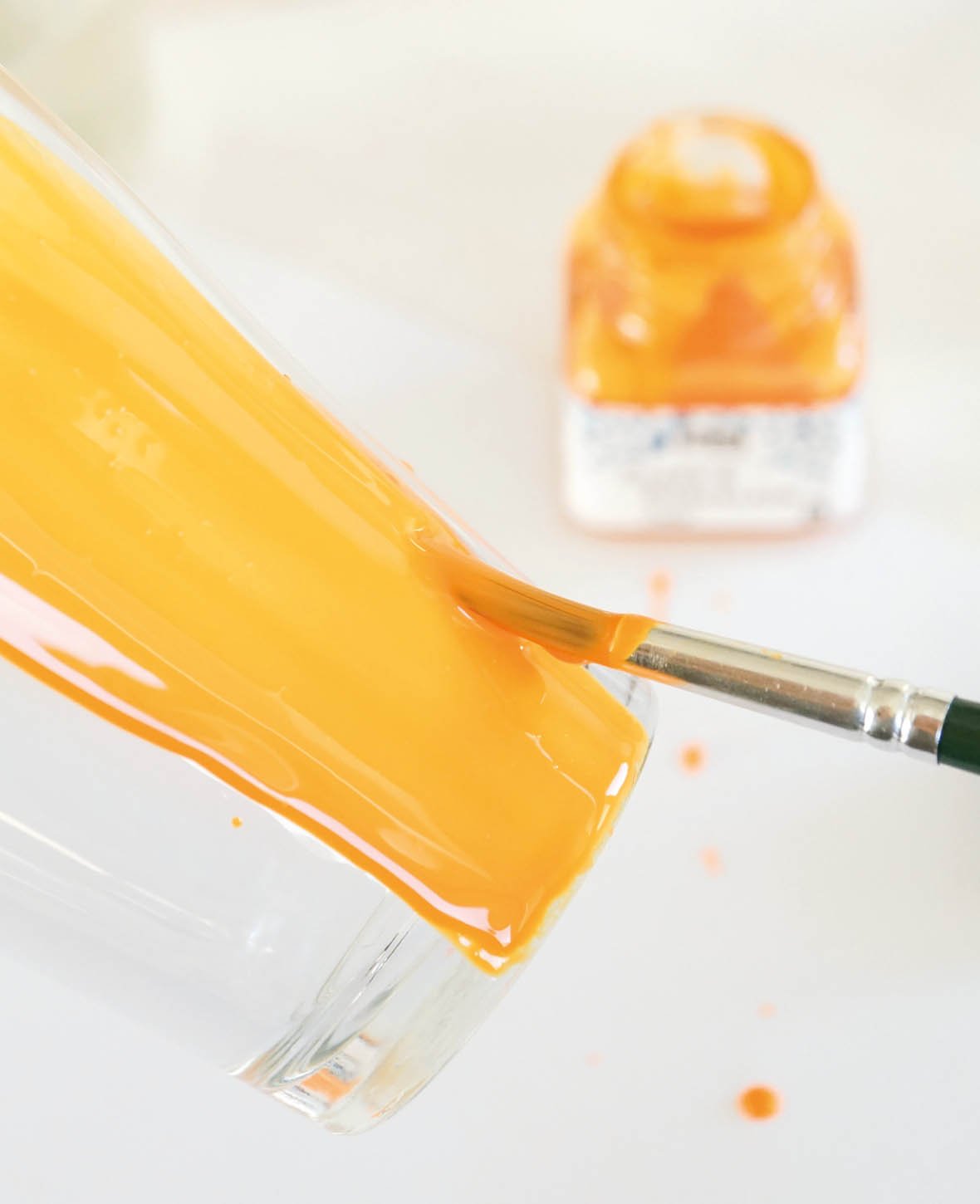 KREUL Peinture pour verre et porcelaine, Transparent / Orange, 20 ml