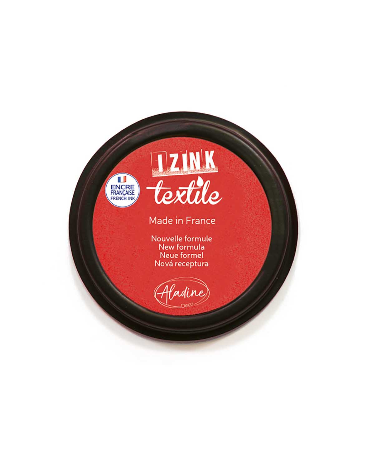 Tampon encreur textile IZINK pour tissus, Rouge