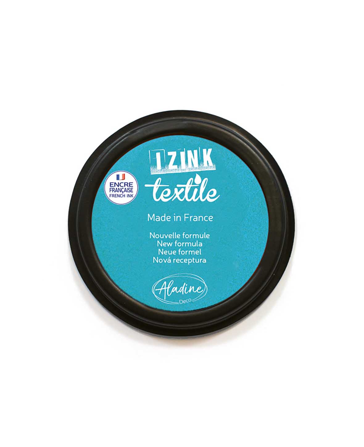 Tampon encreur textile IZINK pour tissus, bleu turquoise pastel