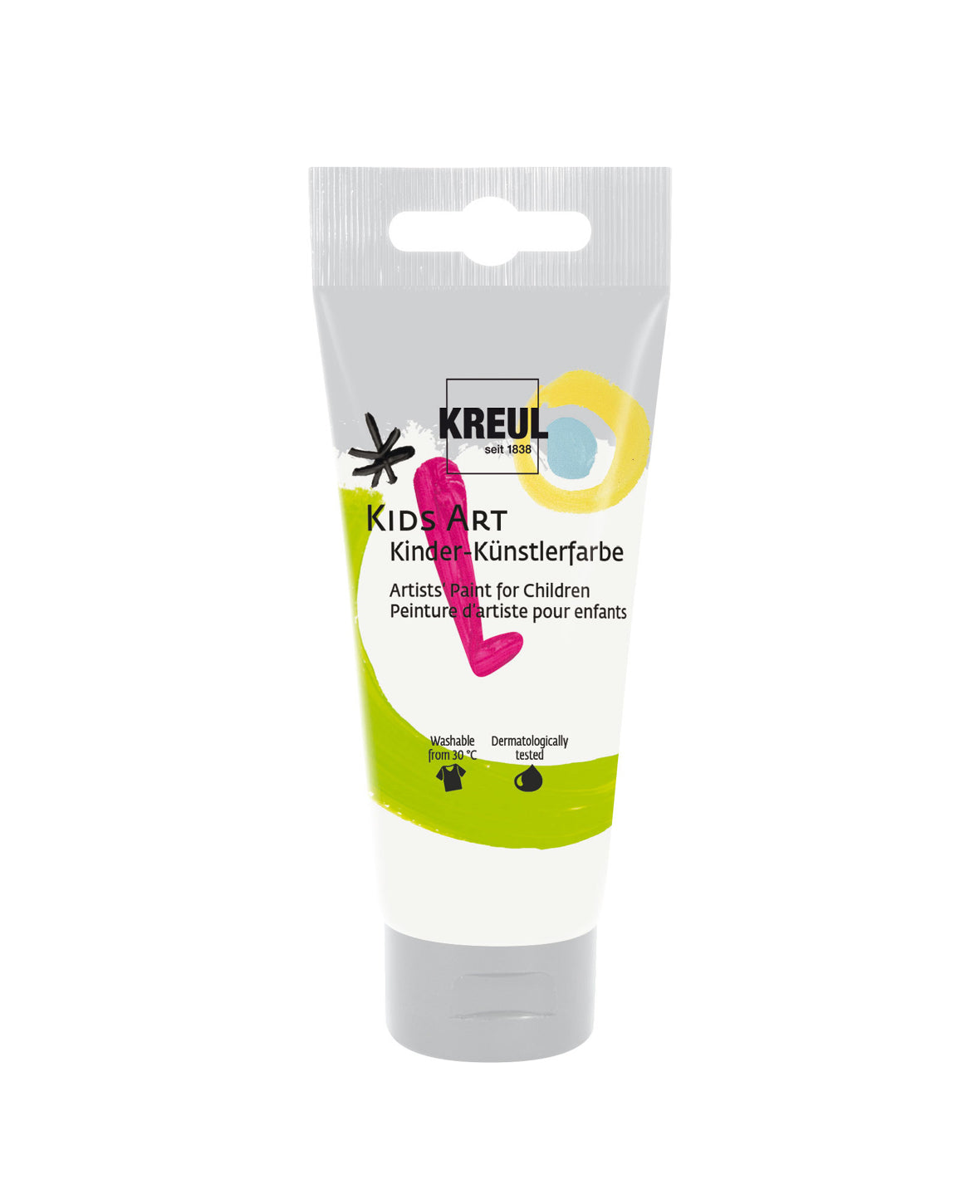 KREUL Kids Art Kinder-Künstlerfarbe, Weiss, 75 ml, 1 Tube