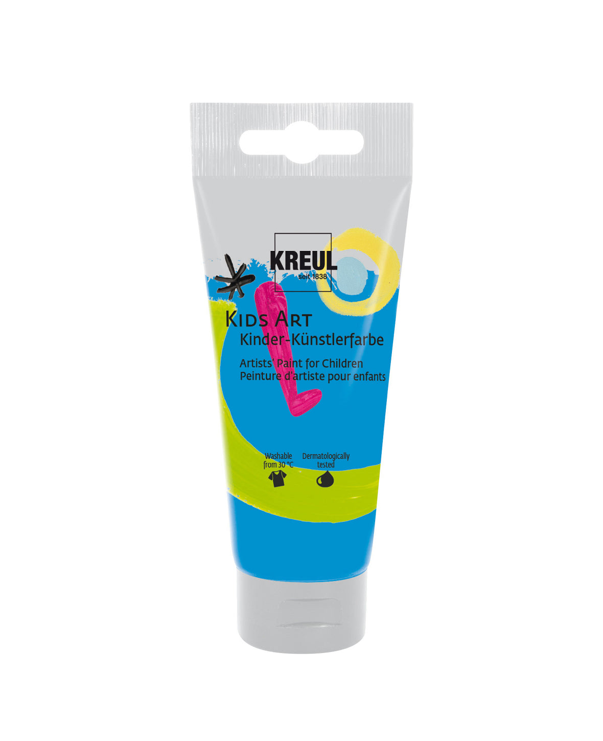 KREUL Kids Art Kinder-Künstlerfarbe, Primärblau, 75 ml, 1 Tube