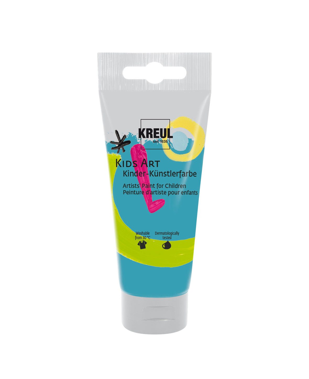 KREUL Kids Art Kinder-Künstlerfarbe, Türkis, 75 ml, 1 Tube