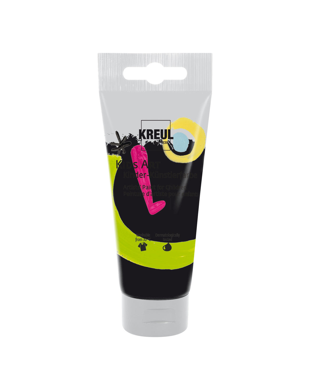 KREUL Kids Art Kinder-Künstlerfarbe, Schwarz, 75 ml, 1 Tube