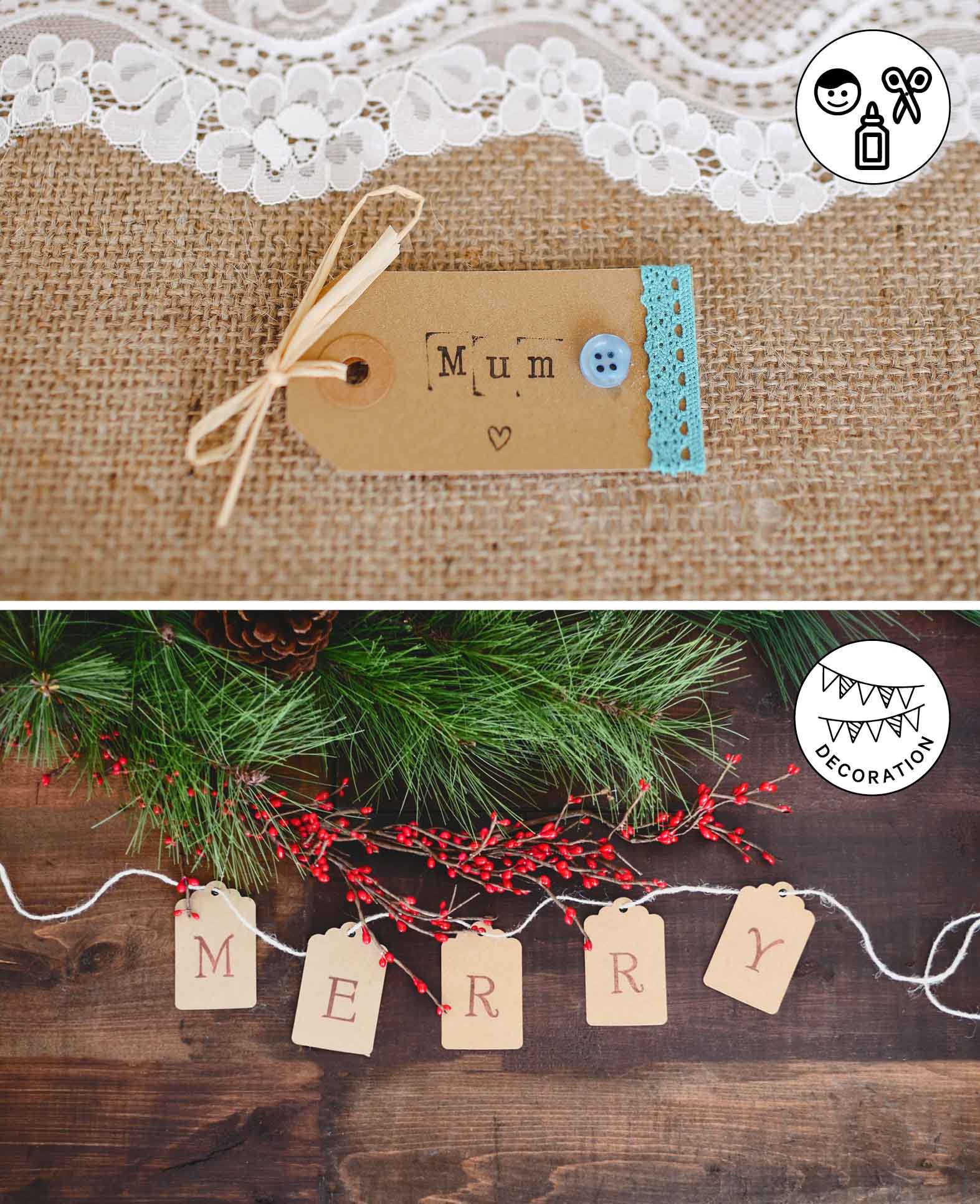 Set d'étiquettes cadeaux II, 30 p.
