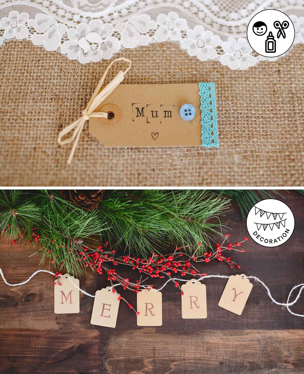 Lot d'étiquettes cadeaux I, 30 p.