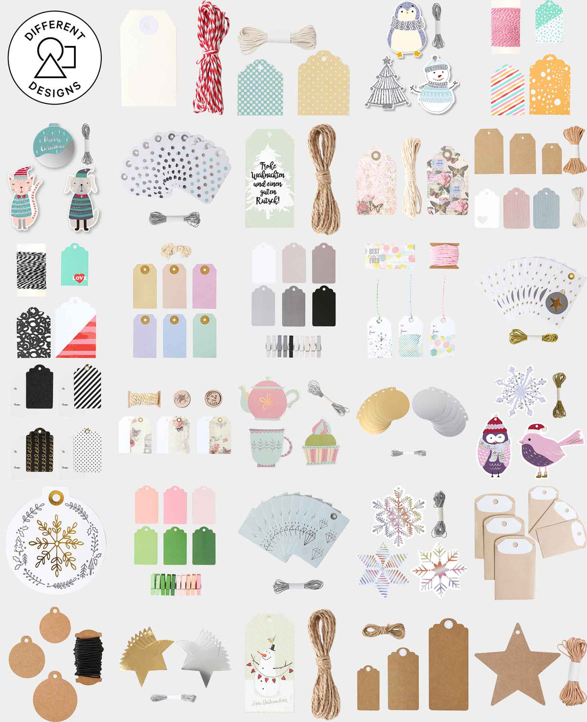 Set d'étiquettes cadeaux II, 30 p.