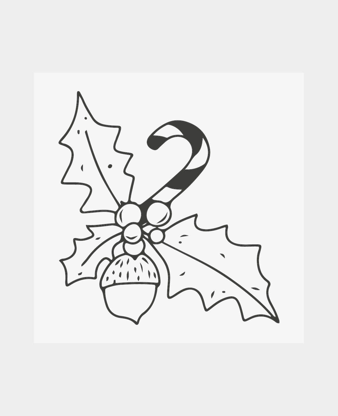 M&B Holly with Candy Cane