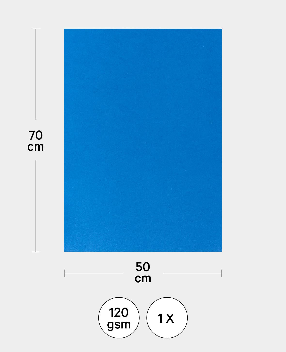 Papier couleur 50 x 70 cm, brun moyen