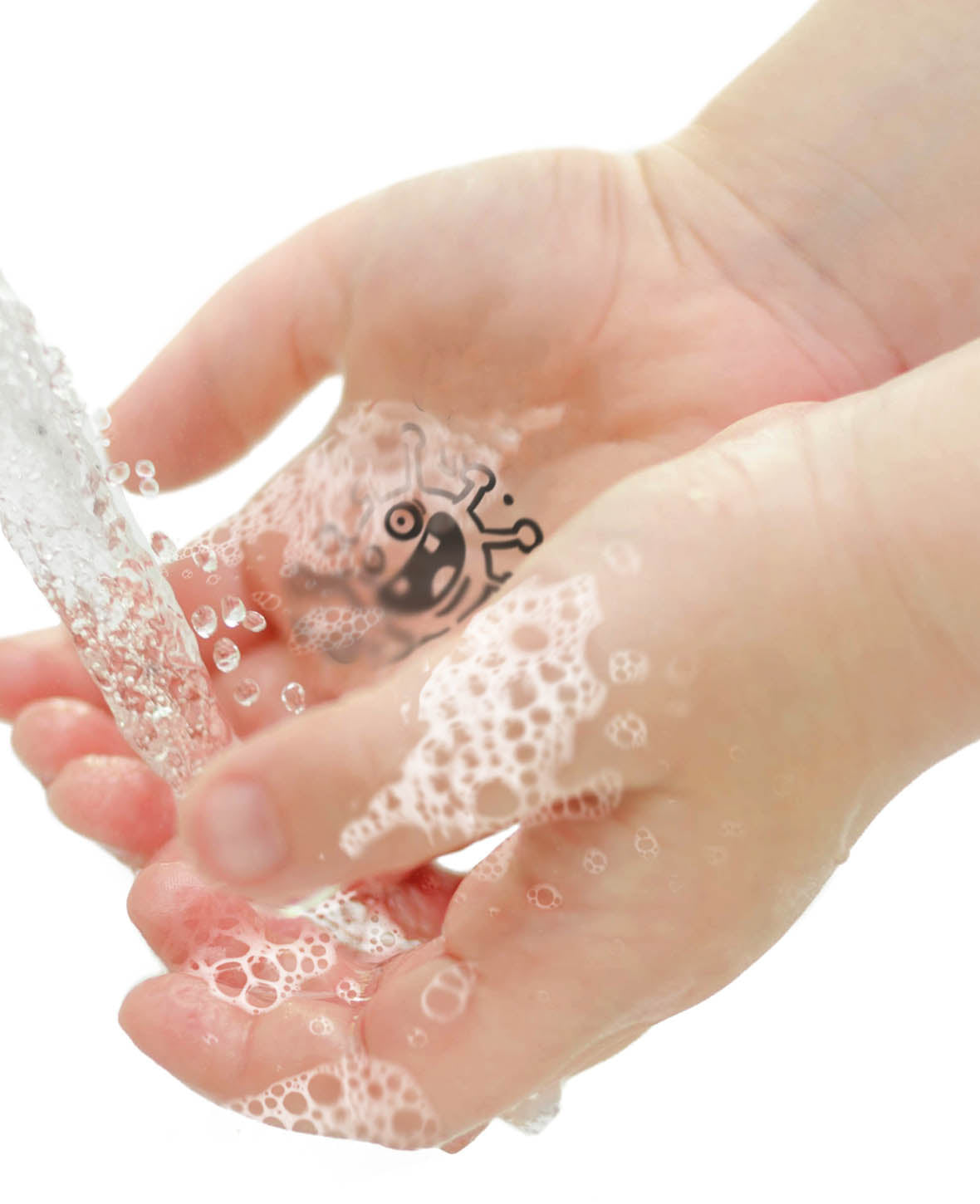 Timbre Protect Kids, motif Bactéries
