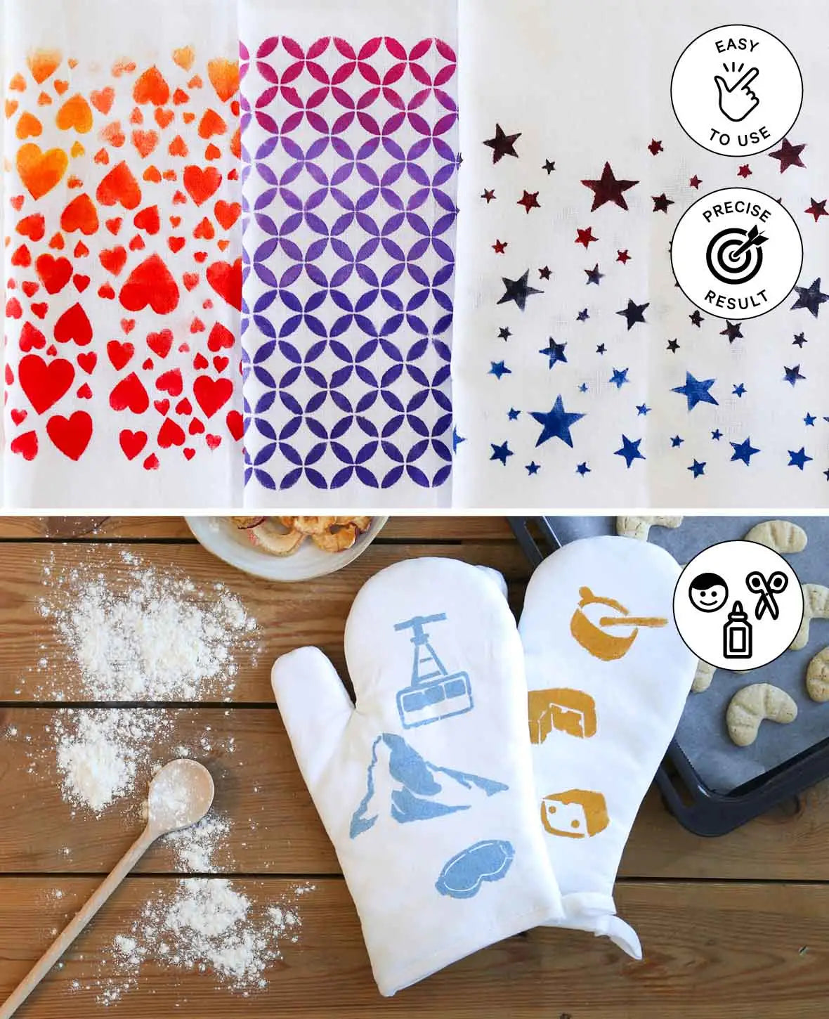 Pochoir enfants sous-marin, 148 x 210 mm (A5), blanc translucide