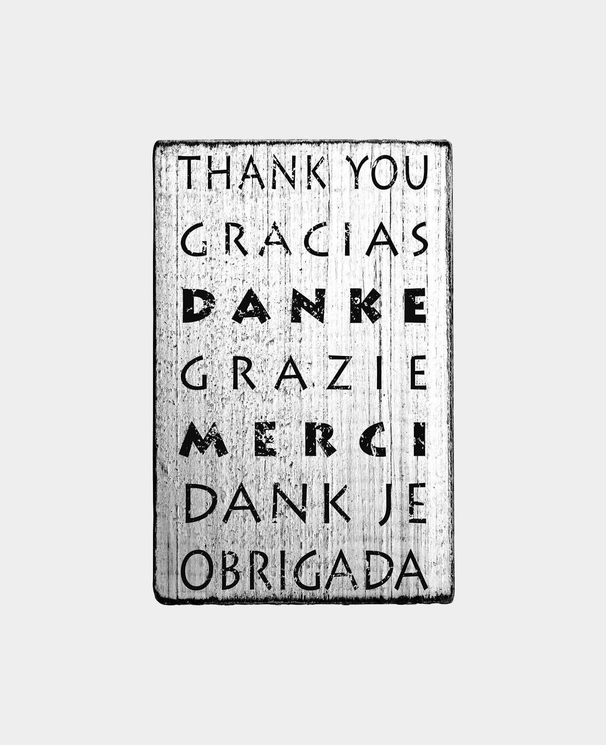 Vintage Stamp, Thank you, Gracias, Danke
