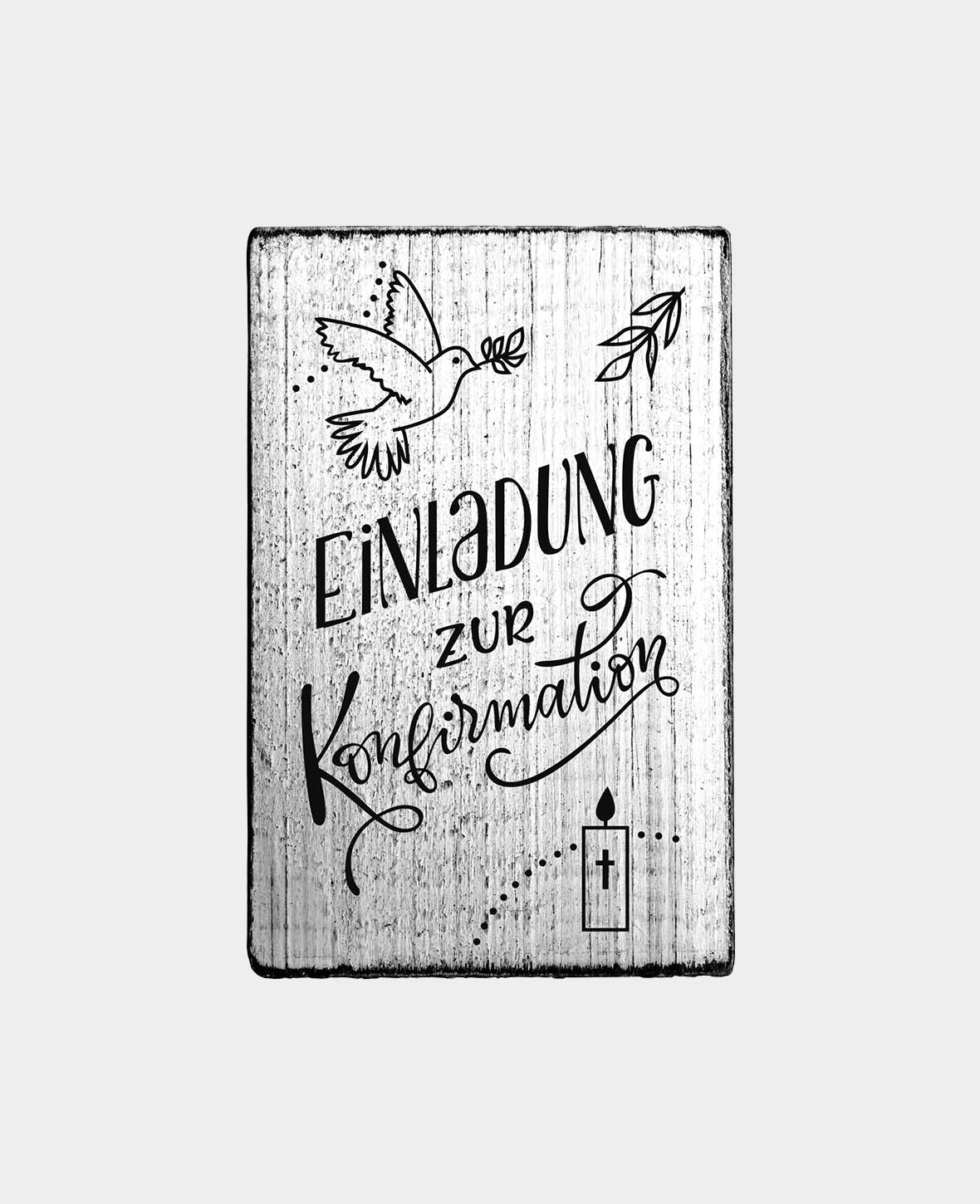 Vintage Stamp, Einladung zur Konfirmation