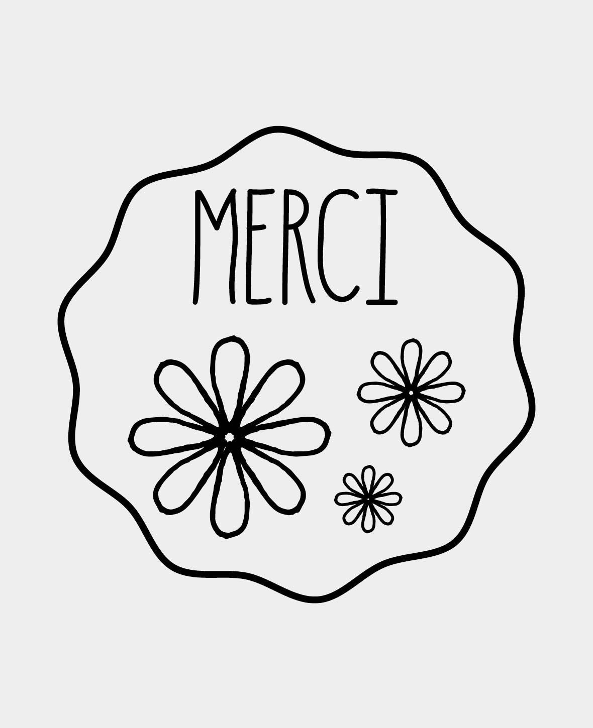 Woodies Motivstempel, Merci I
