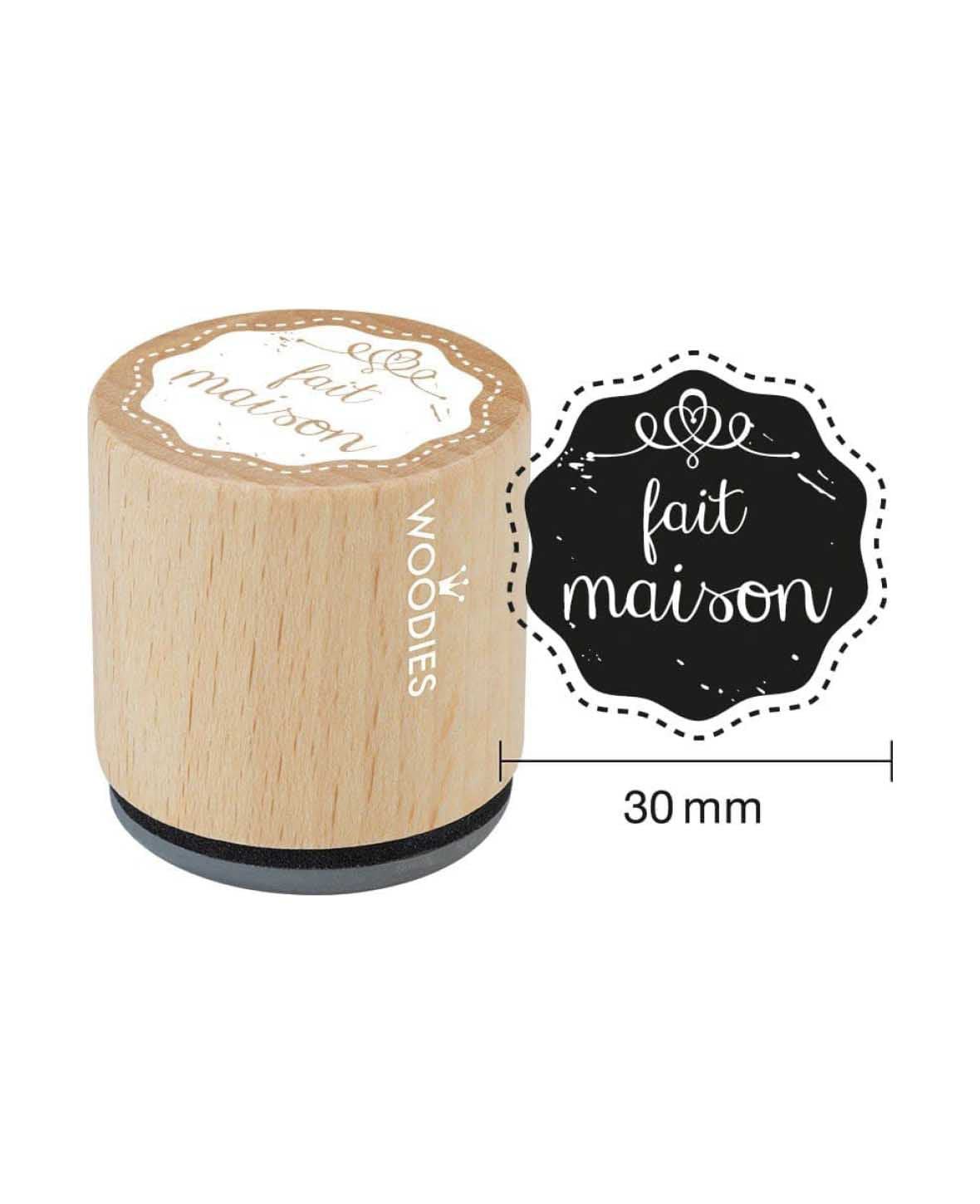 Woodies stamp "Handmade".