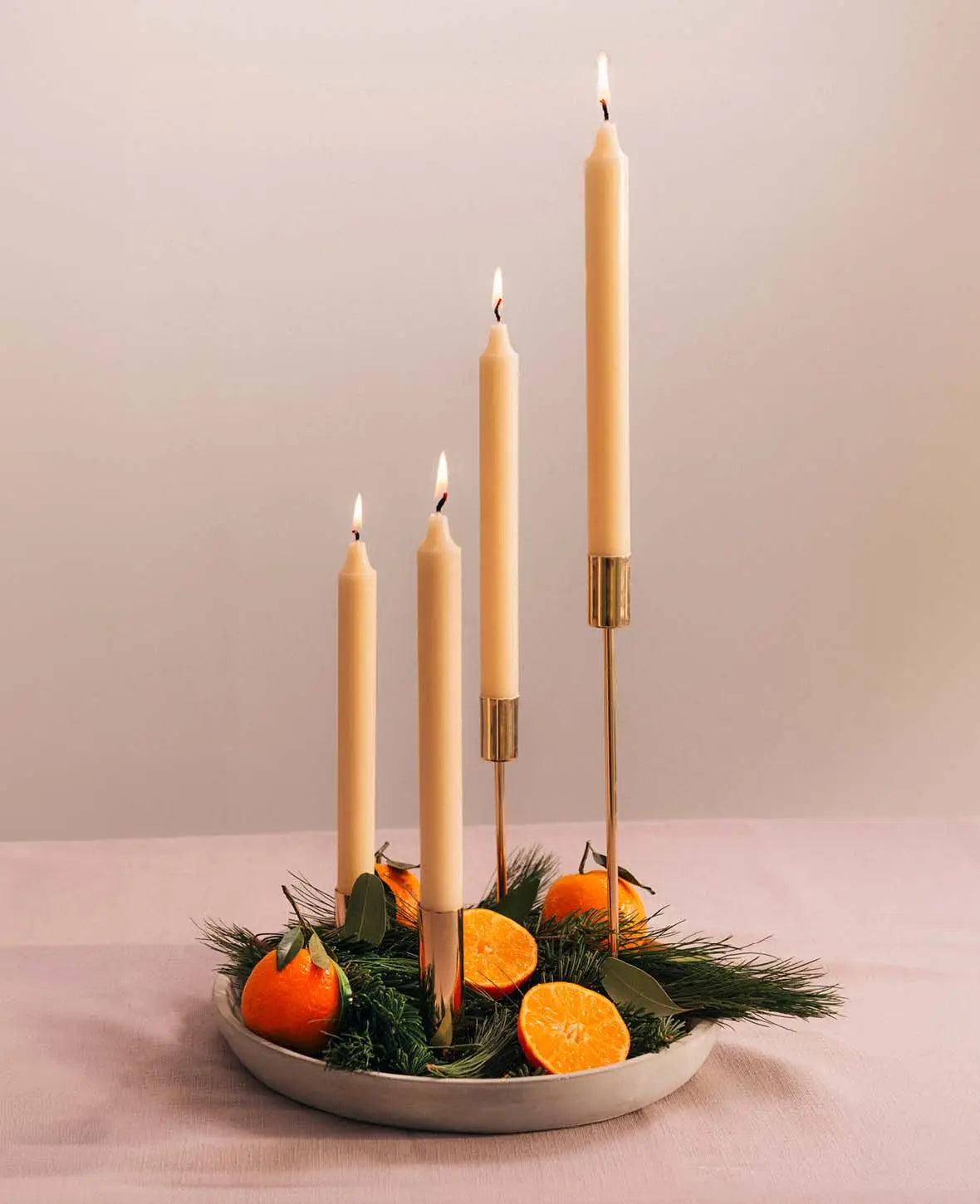 Pure Taper Candles 4 pc. sahara