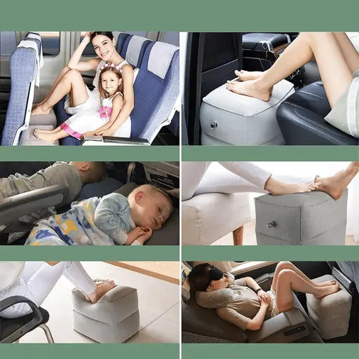 (45x40) Aufblasbare Fuss Stütze Reise Fussablage Sitz Erweiterung mit