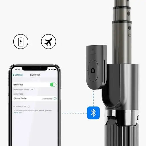 (85cm) Gimbal 1-Achsen Stabilisator Selfie Stick Tripod Dreibein Stati