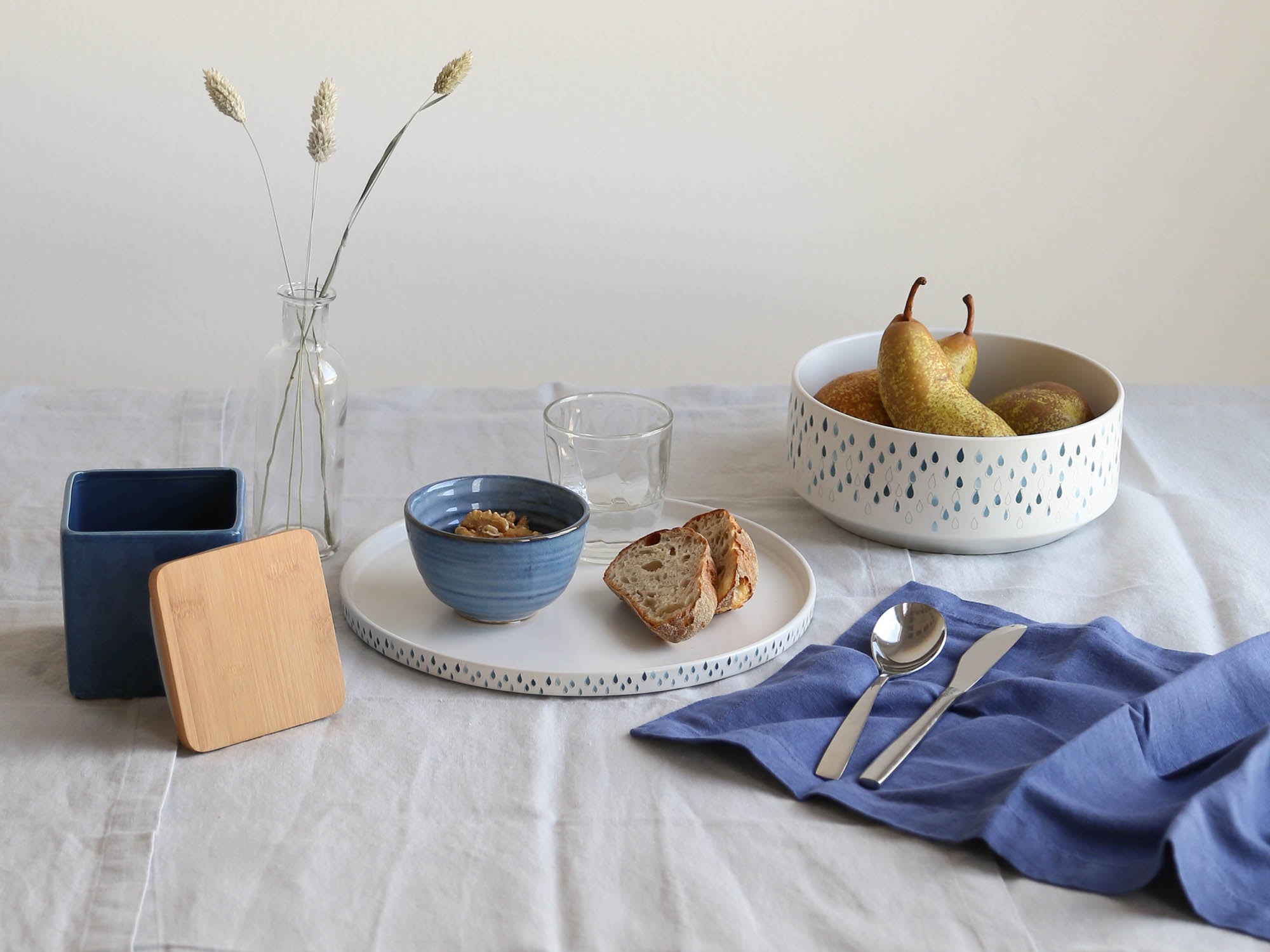 Ceramic bowl, blue
