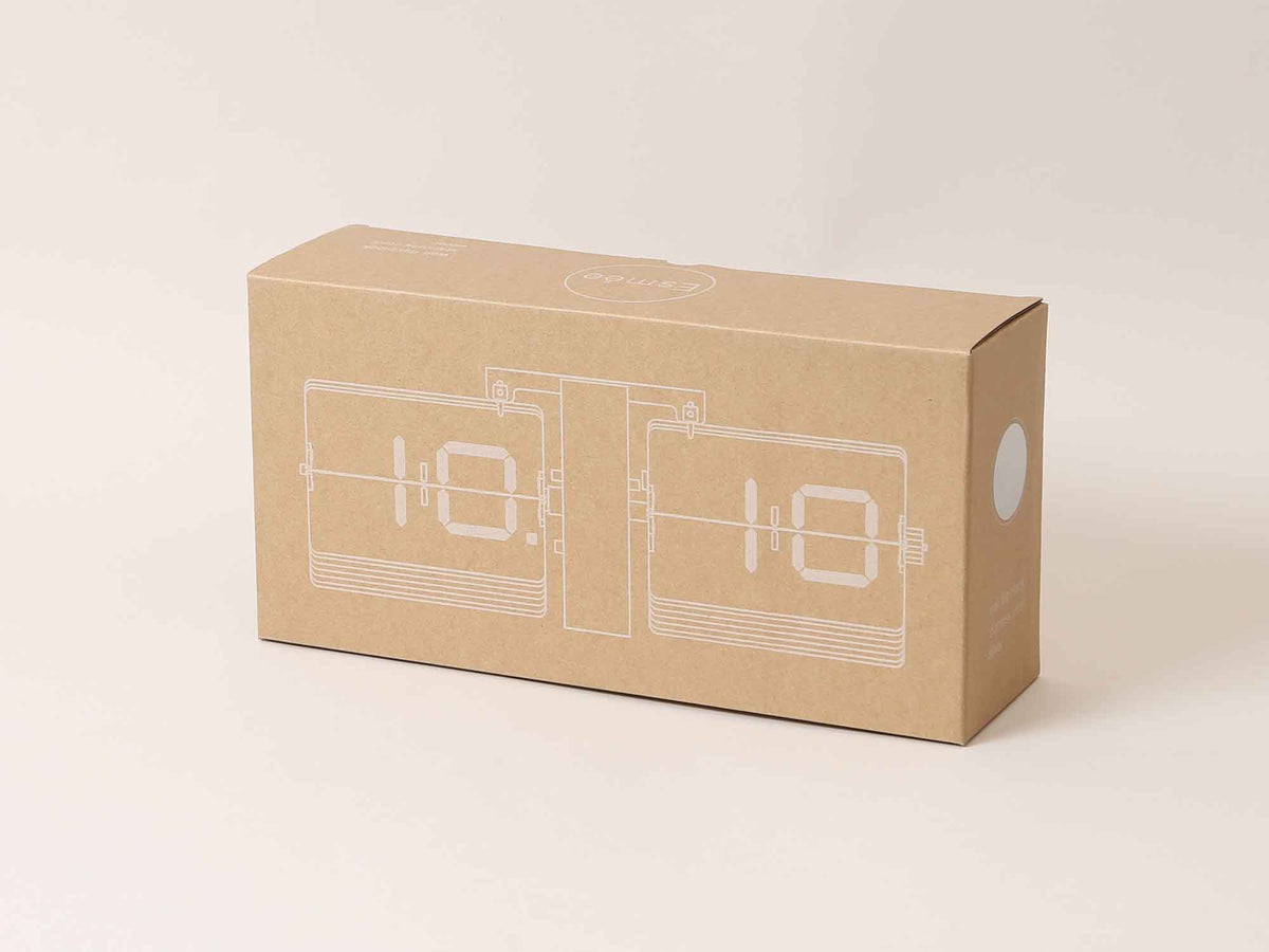 Silberne Flip Clock Wanduhr