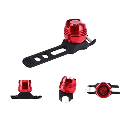 (2er Set) Fahrrad Alu Warnlicht Velo LED Front- und Rücklicht mit Gumm