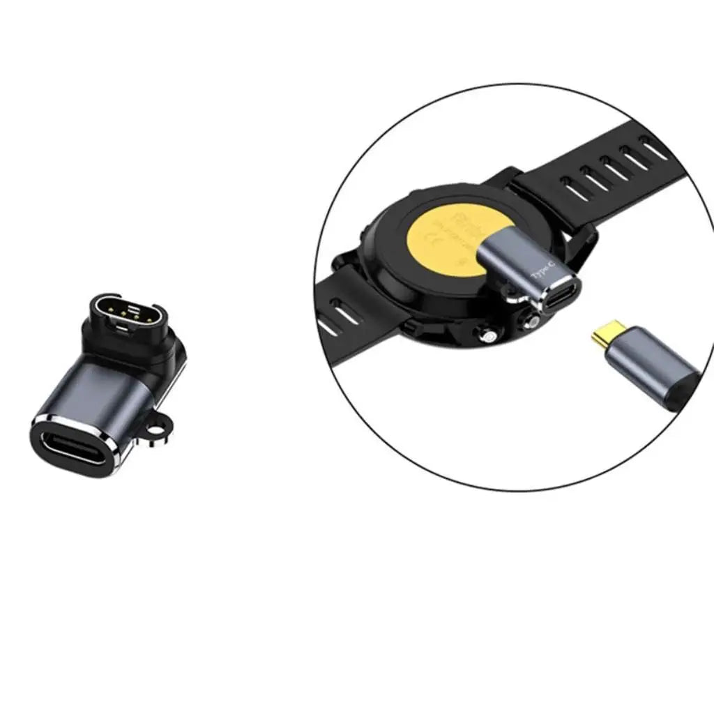 Adaptateur/Convertisseur de Port de Charge pour Montre Connectée Garmin avec Connecteur USB-C