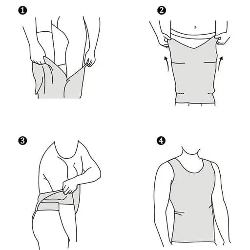 (T. M) Débardeur amincissant pour homme Body Shaper Gainant Ventre Plat - No