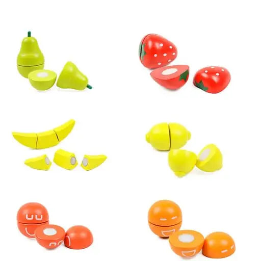 Kinder Holz Spielzeug Küche Früchte / Gemüse Schneiden, 13-tlg. Set