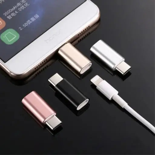 USB C auf Lightning Mini Konverter Adapter - Schwarz
