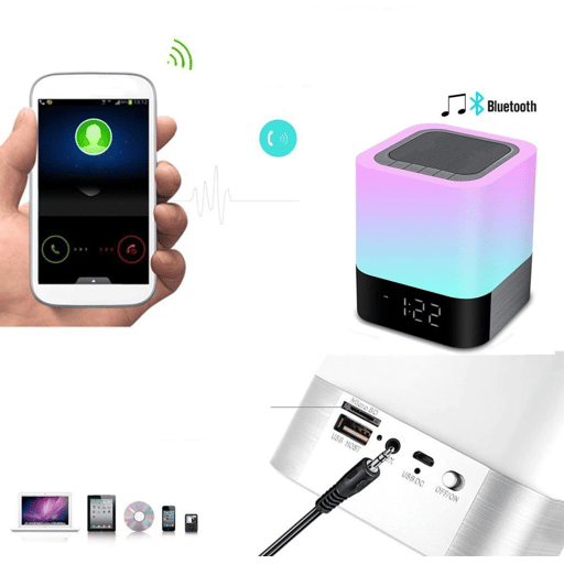 Lampe Intelligente Enceinte Bluetooth LED Lumière d'Ambiance - Multicolore