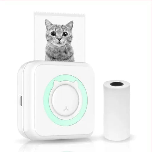Imprimante photo instantanée portable pour smartphone iOS/Android - Blanc/Turquoise