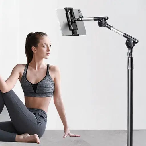 Support de trépied multi-angle en carbone, support au sol pour smartphones/tablettes