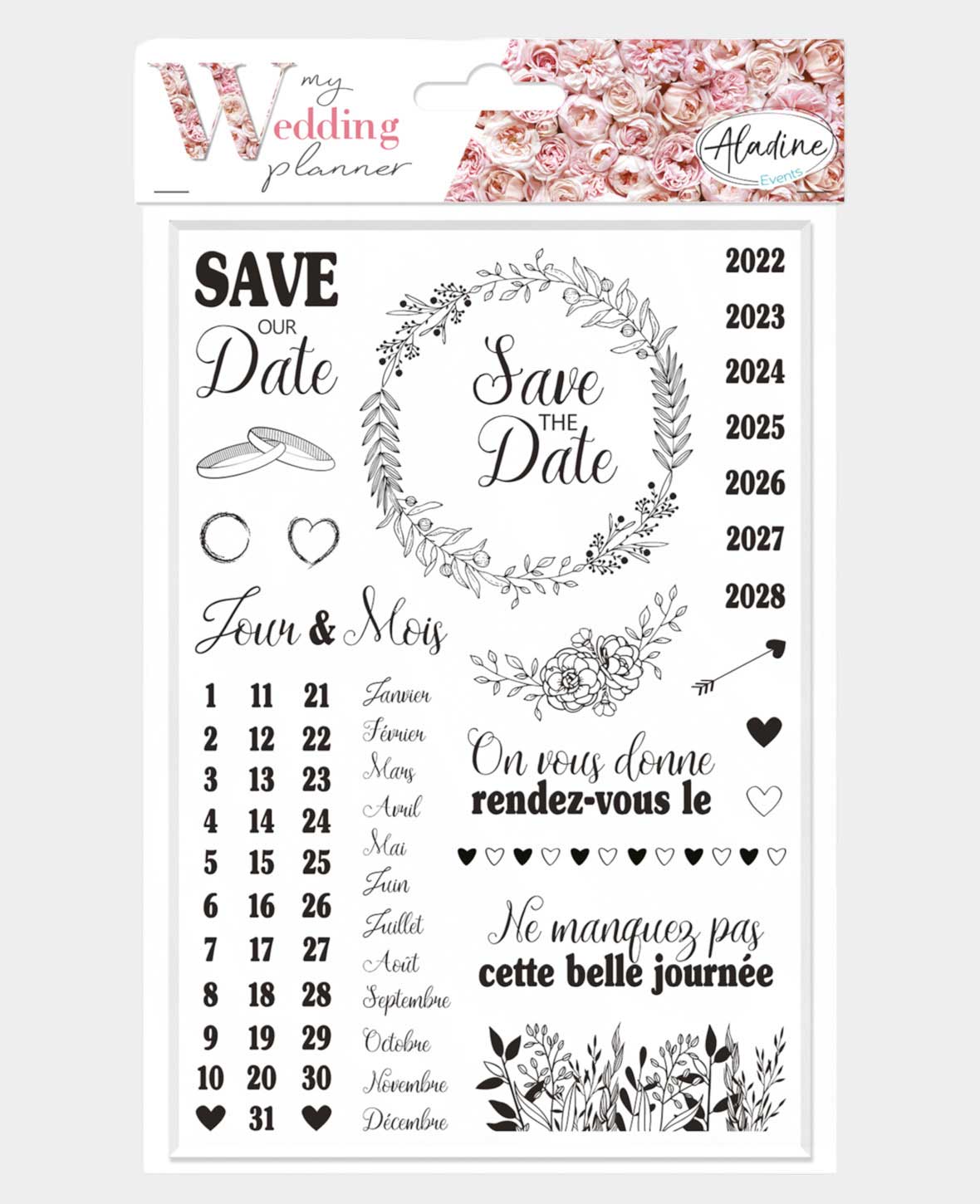 Stempelset Save the date