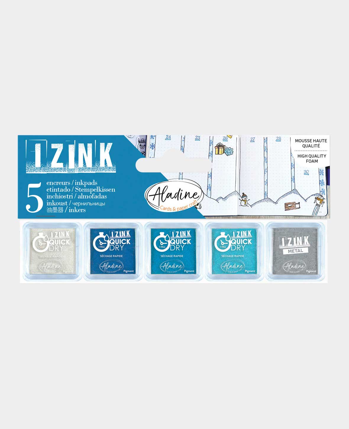Stempelkissen Frost, 5er Set