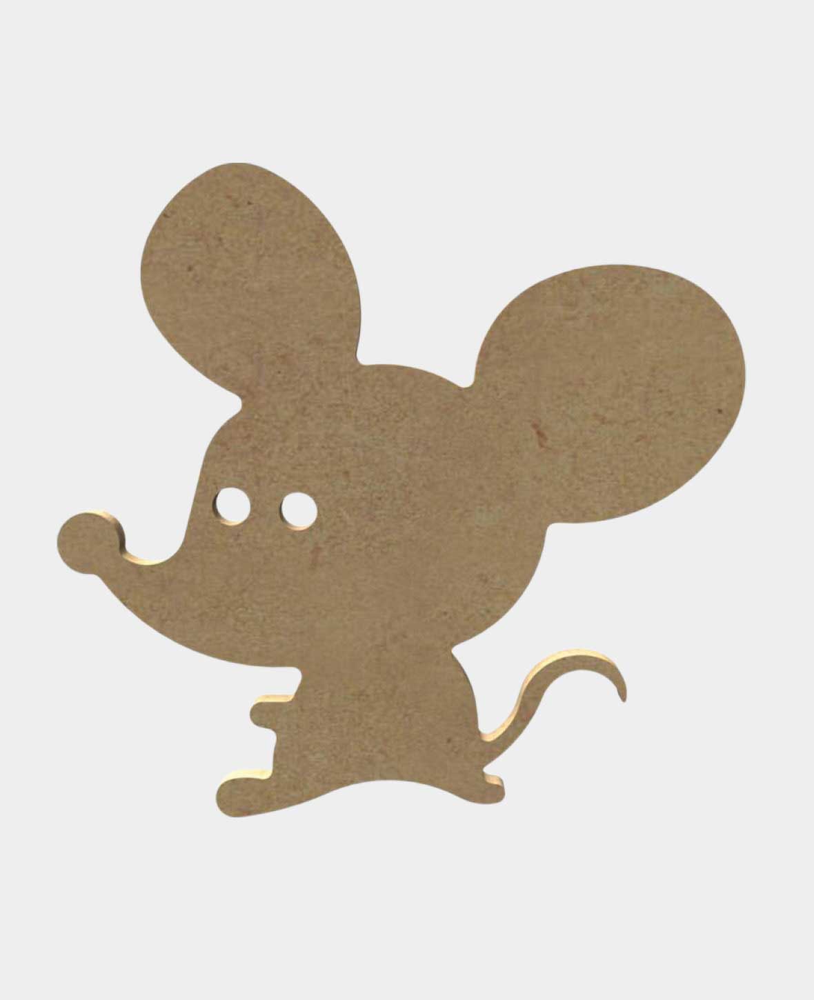MDF natur, lustige Maus, 15x14cm