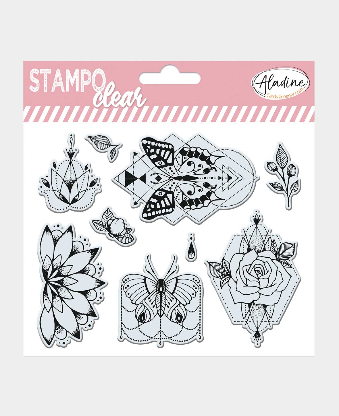 Clear Stamp Blumen / Schmetterlinge