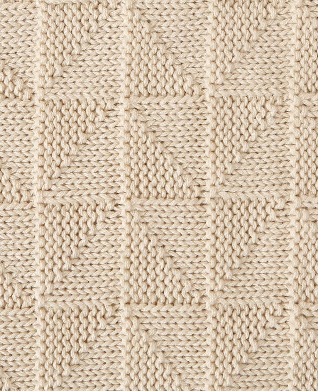 Knitted blanket, beige, 130x170cm