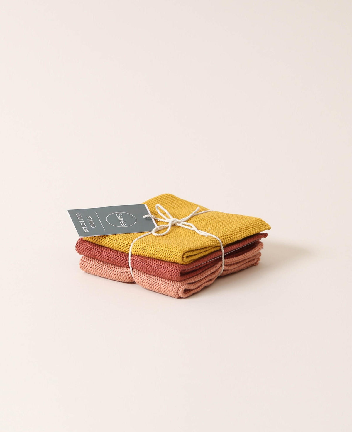 Lavettes tricotées, 3 pièces, chaudes