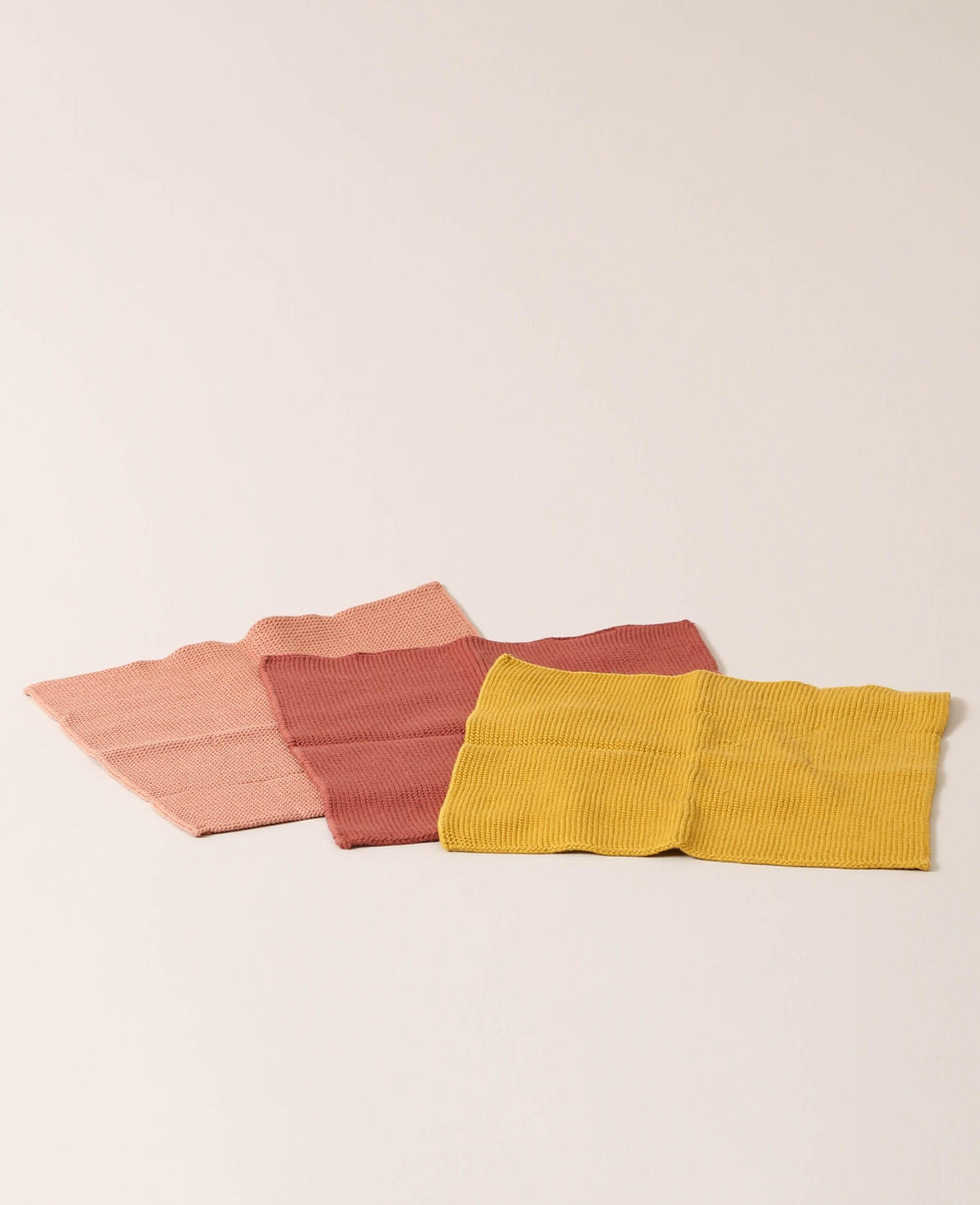 Lavettes tricotées, 3 pièces, chaudes