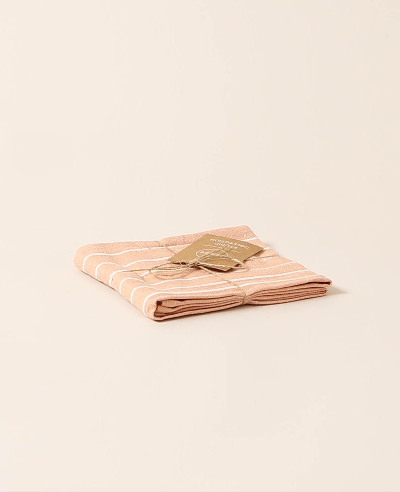 Kitchen Towel, Linen Blend, Coral