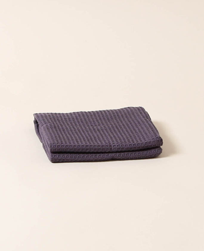 Towel, waffle, dark blue