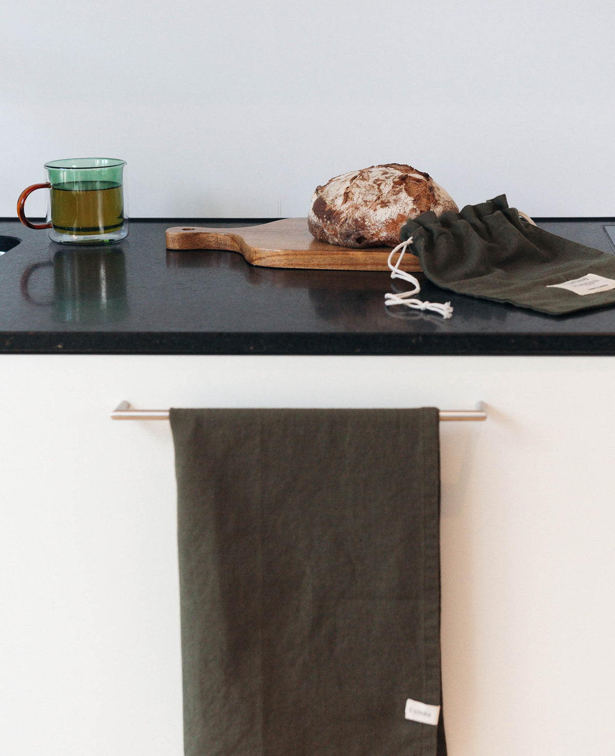 Nura Kitchen Towel, olive, 45x70