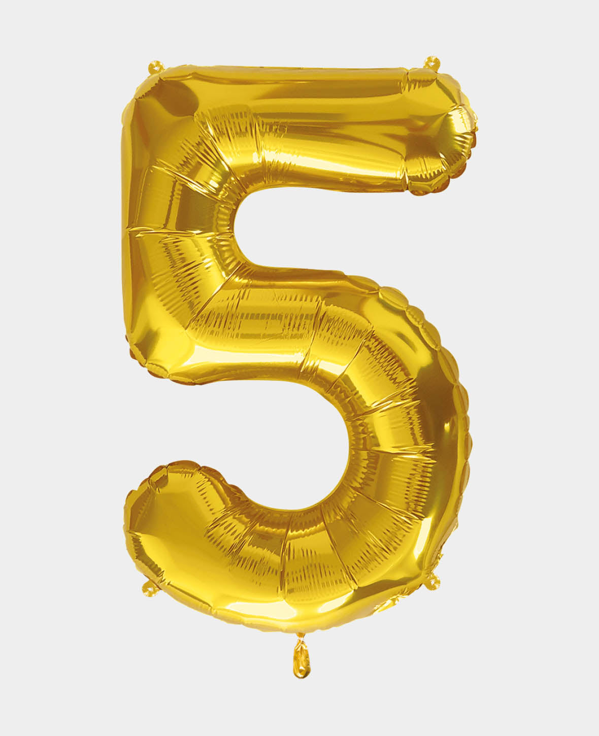 Folienballon Nummer "5", 85 x 50 x 15 cm, Gold