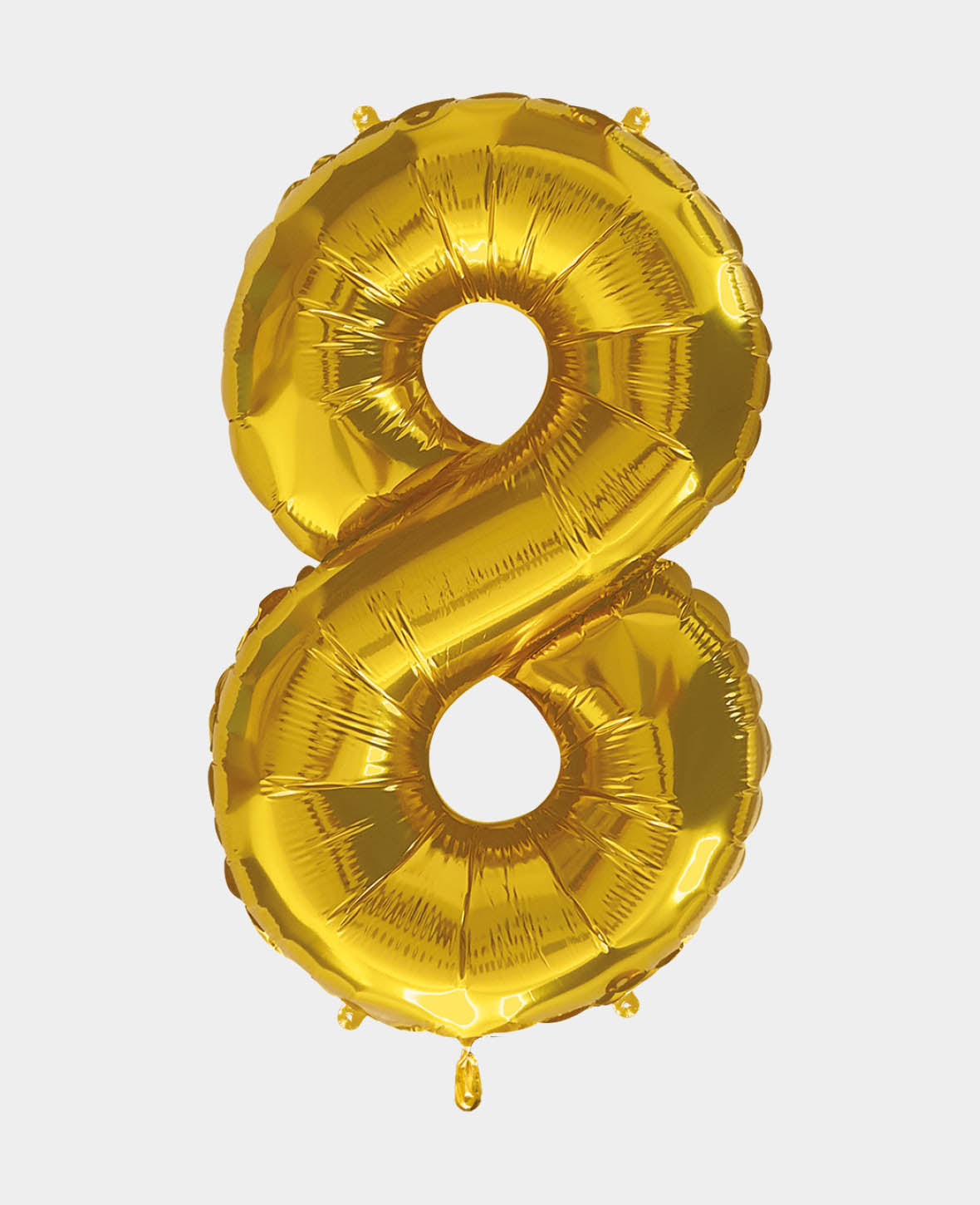 Foil Balloon Number "8", 85 x 50 x 15 cm, Gold