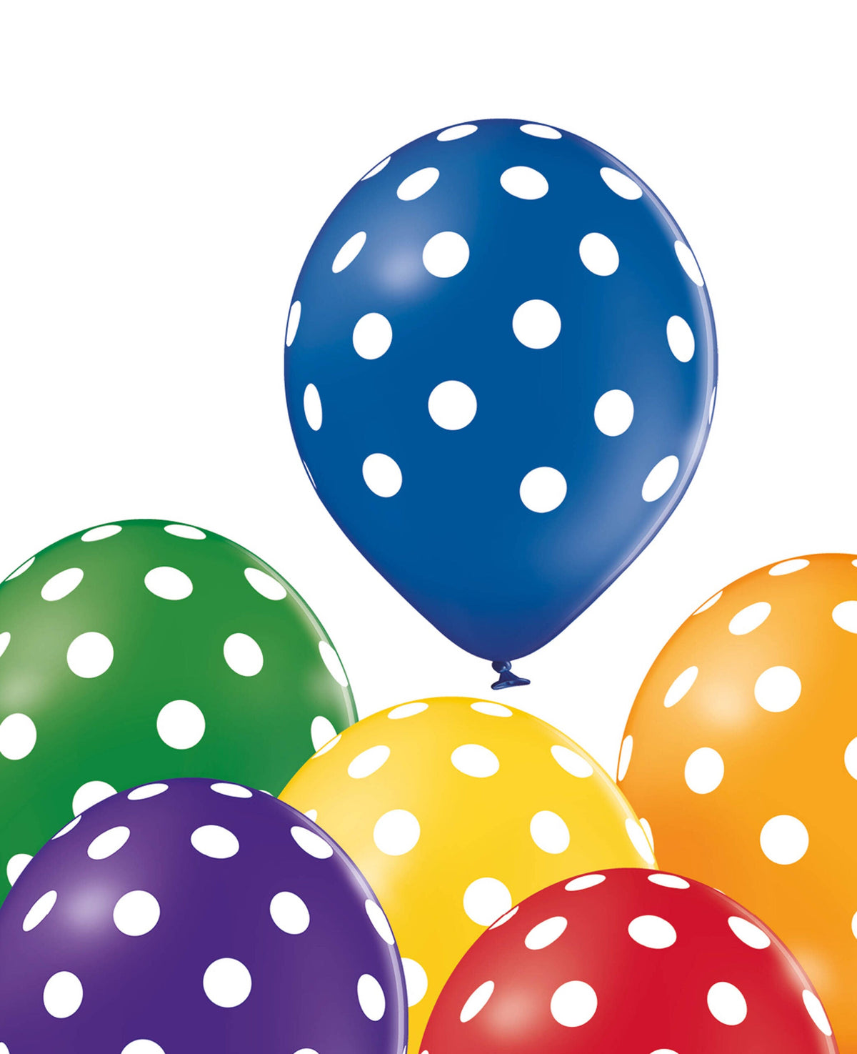 Ballons à pois, 27 cm, Couleurs assorties, 6 pièces